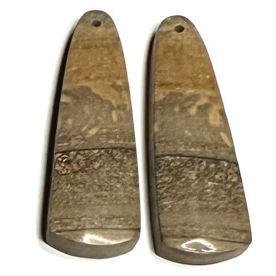 One of a Kind Desert Jasper Earring/Pendant Pair-36 x 12mm-SP6922
