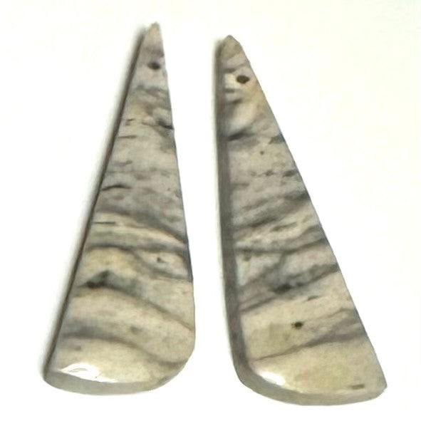 One of a Kind Zebra Jasper Earring/Pendant Pair-36 x 12mm-SP6938