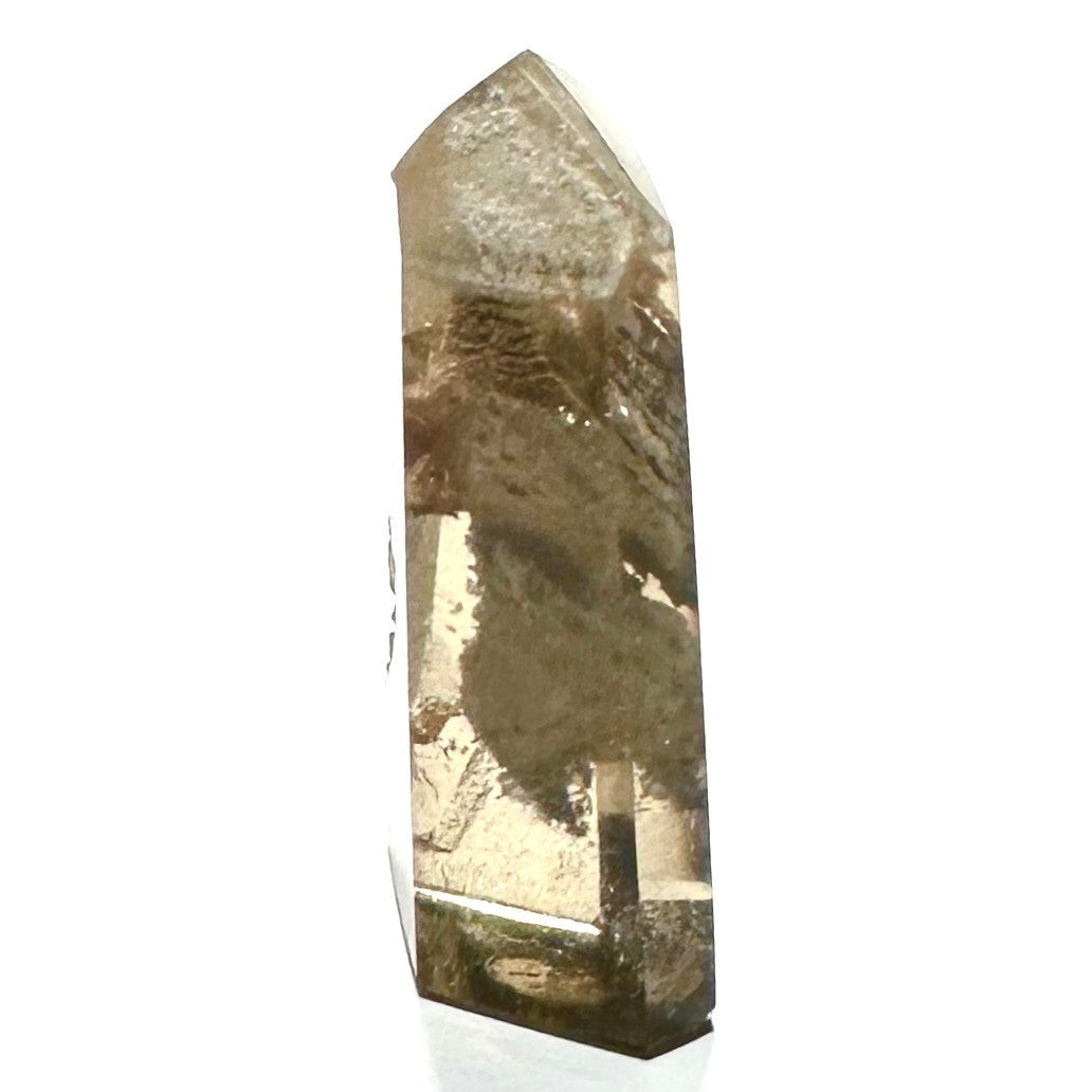 One of a Kind Smokey Garden Quartz with Rainbow Inclusions Mini Stone Tower-1 1/2 x 3/4"