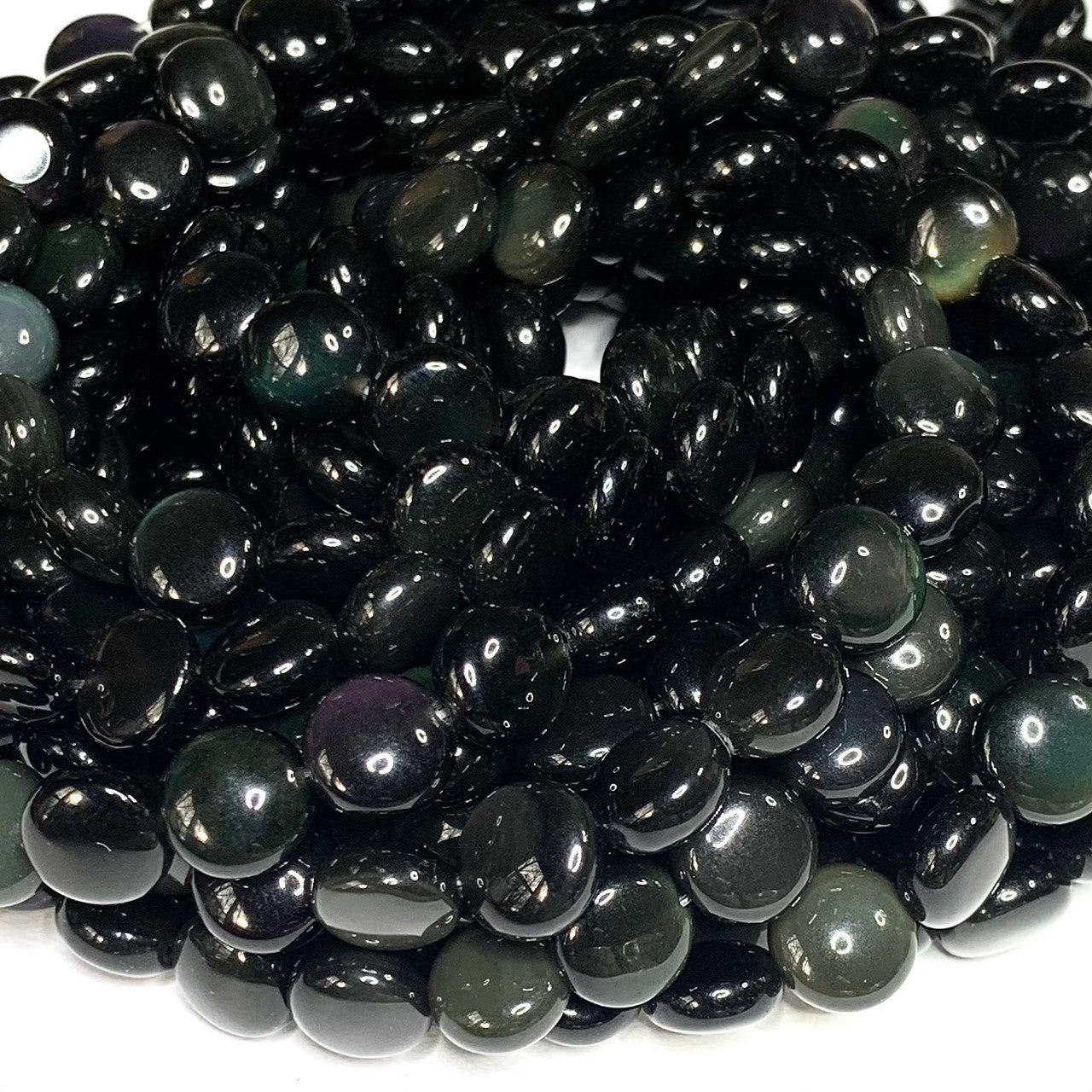 Rainbow Obsidian Disc Beads 8mm-AAA Grade (SP4181)