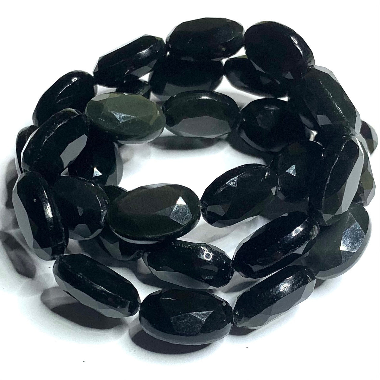 Brilliantly Faceted Rainbow Obsidian Oval Beads-14 x 10mm-AAA Grade (SP4188)