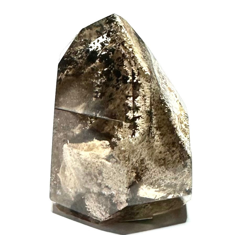 One of a Kind Smokey Garden Quartz  Mini Stone Tower-1 1/4 x 1"