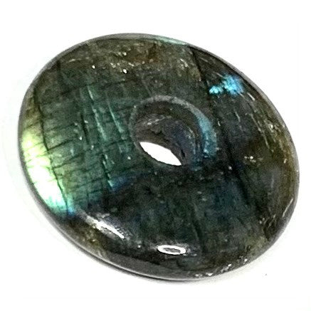 Labradorite Polished Donut Pendants-25mm-AAA Grade (SP4190)