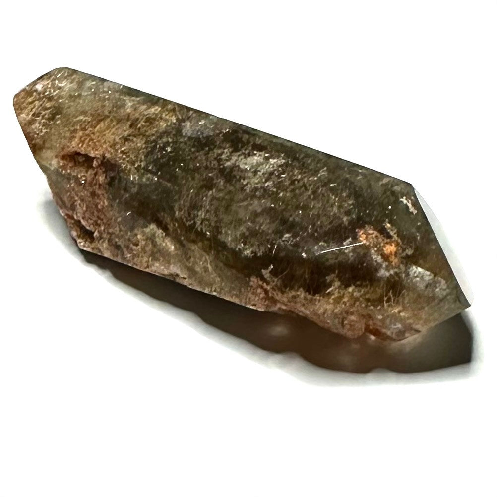 One of a Kind Garden Quartz with Rainbow Inclusions Double Terminated Point-2 x 3/4"