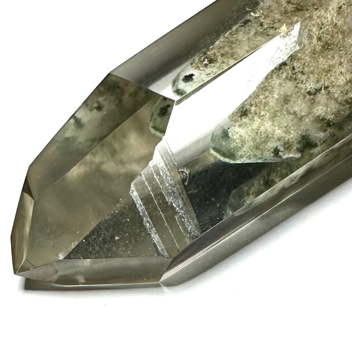 One of a Kind Partially Polished Garden Quartz Point-3 x 1"