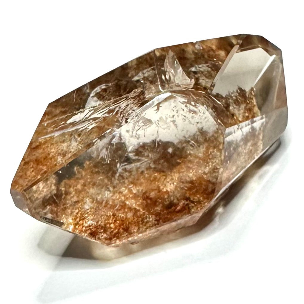 One of a Kind Garden Quartz with Rainbow Inclusions Freeform Stone-2 x 1"