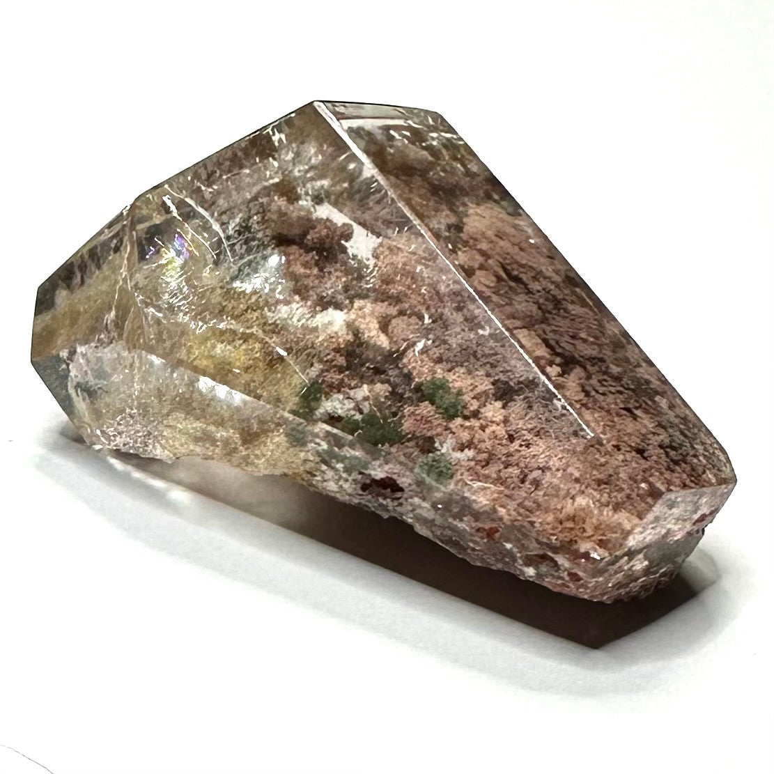 One of a Kind Garden Quartz with Rainbow Inclusions Freeform Stone-1 1/2 x 1