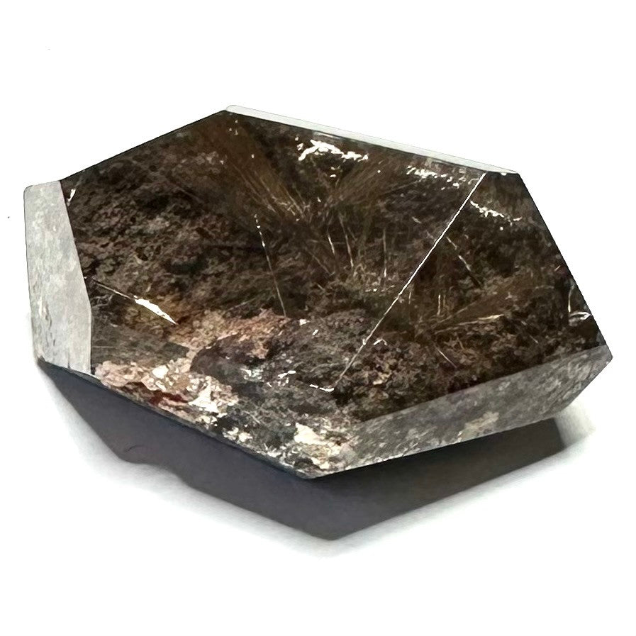 One of a Kind Garden Quartz with Rutile and Rainbow Inclusions Freeform Stone-1 1/2 x 1"-NC7004