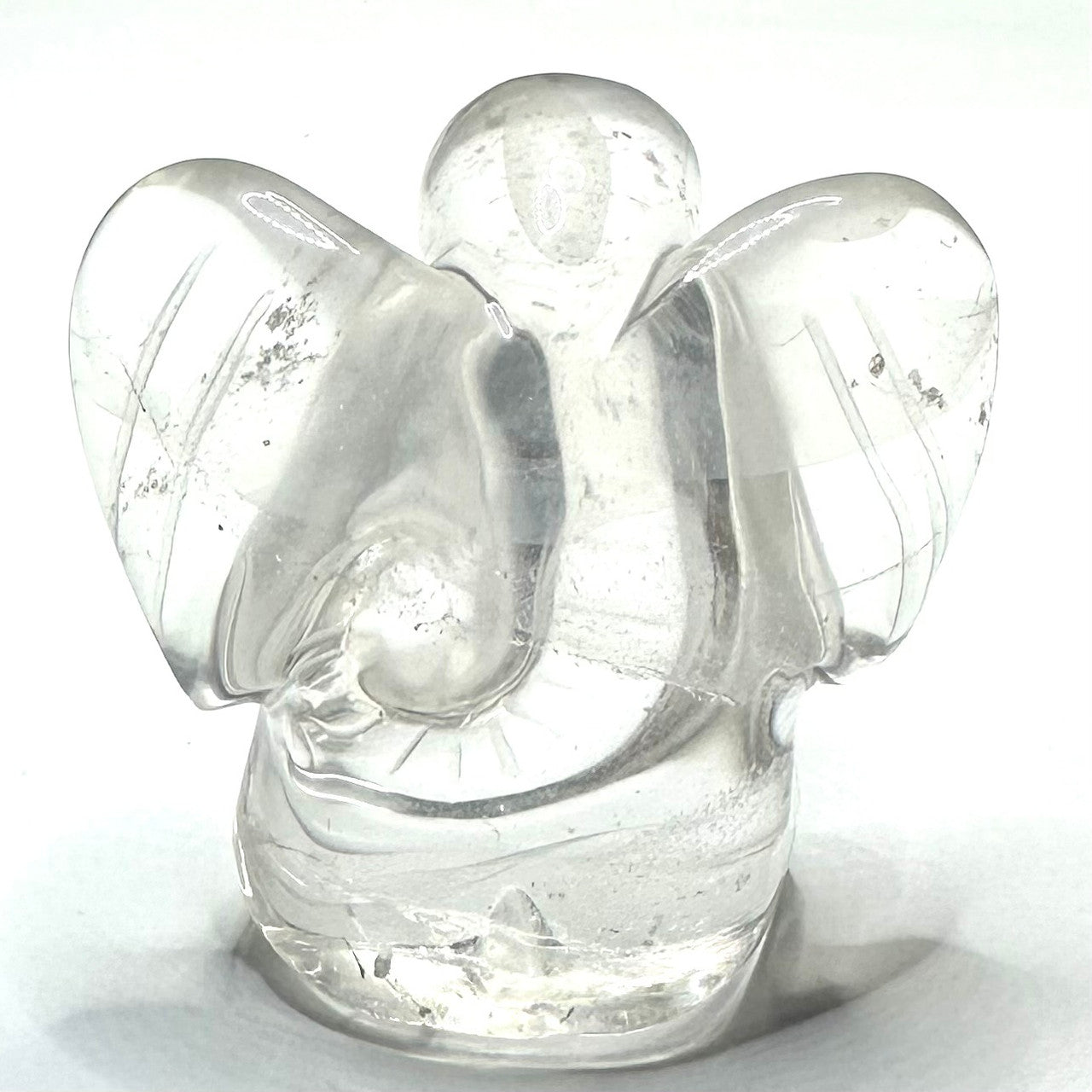 One of a Kind Carved Quartz Crystal Elephant-2 x 2"