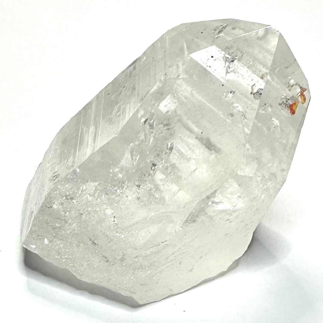 One of a Kind Lemurian Quartz Crystal with Amphibole and Rainbow Inclusions Stone Tower-2 1/2 x 2 1/4"