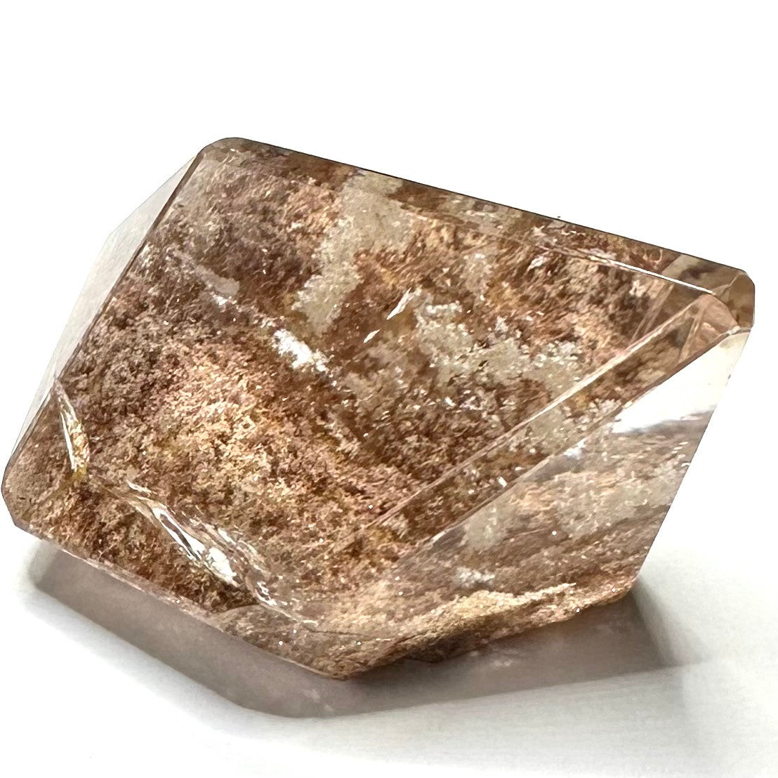 One of a Kind Garden Quartz with Rainbow Inclusions Freeform Stone-2 1/4 x 1 1/4"