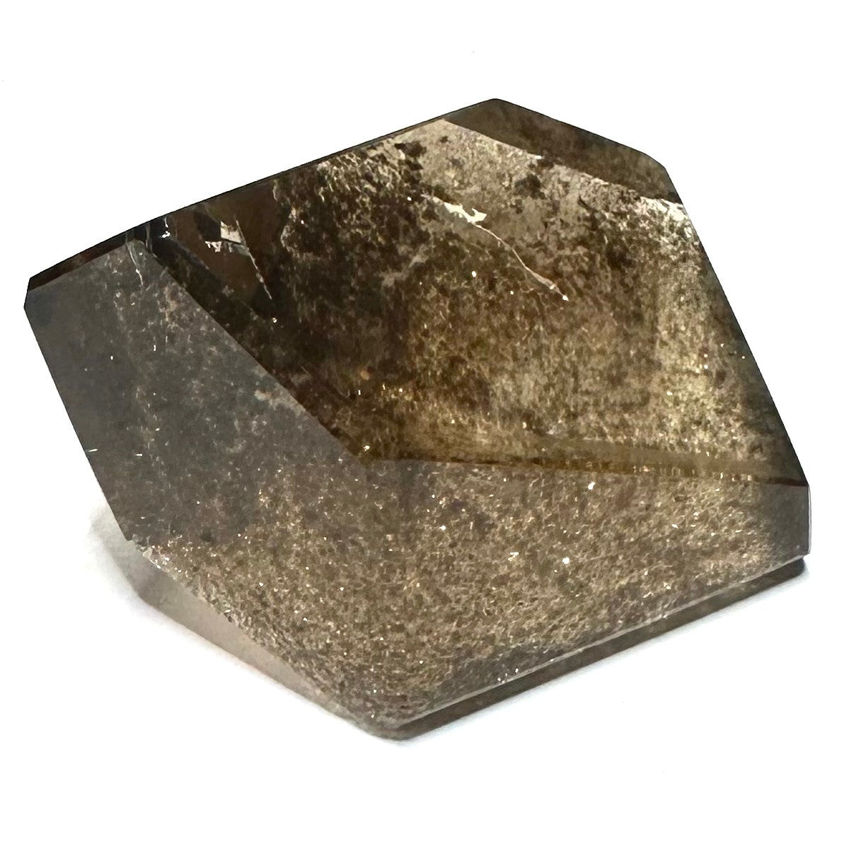 One of a Kind Smokey Quartz with Rainbow Inclusions Freeform Stone-1 3/4 x 1 1/2"