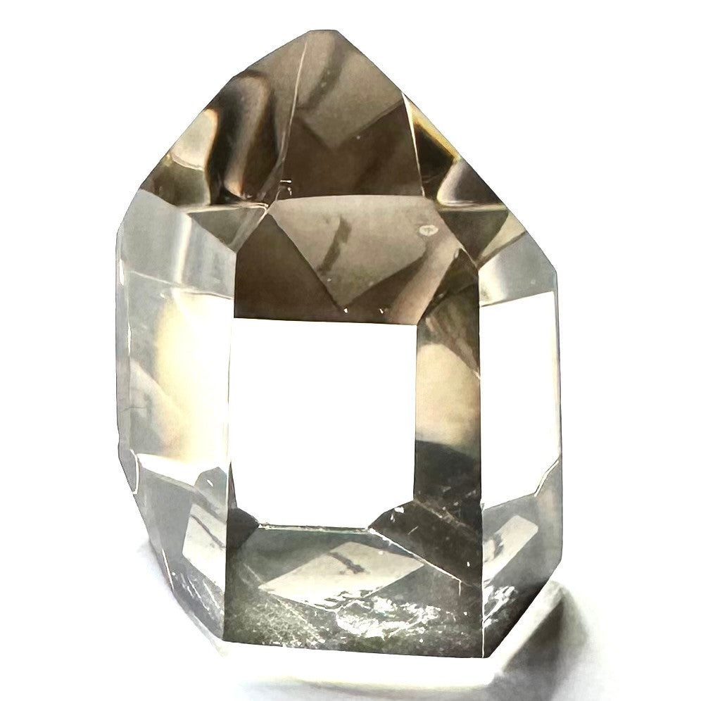 One of a Kind Smokey Garden Quartz with Rainbow Inclusions Mini Stone Tower-1 1/2 x 1"