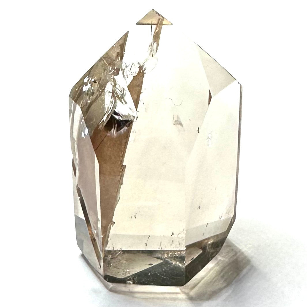 One of a Kind Smokey Garden Quartz with Rainbow Inclusions Mini Stone Tower-1 1/4 x 3/4"