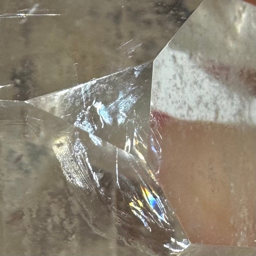 One of a Kind Phantom Quartz Crystal with Rainbow Inclusions Tower-2 x 1 1/4"