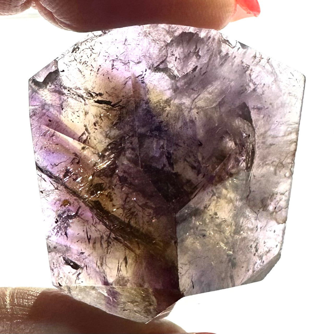One of a Kind Ametrine Freeform Polished Stone-38 x 35mm (NC5707)