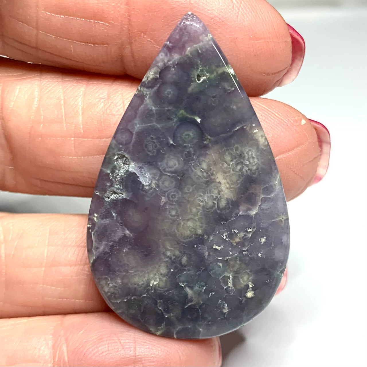 One of a Kind Grape Agate Druzy Cabochon-43 x 27mm (CAB4776)