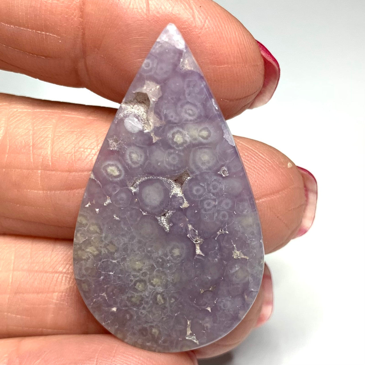 One of a Kind Grape Agate Druzy Cabochon-40 x 23mm (CAB4779)