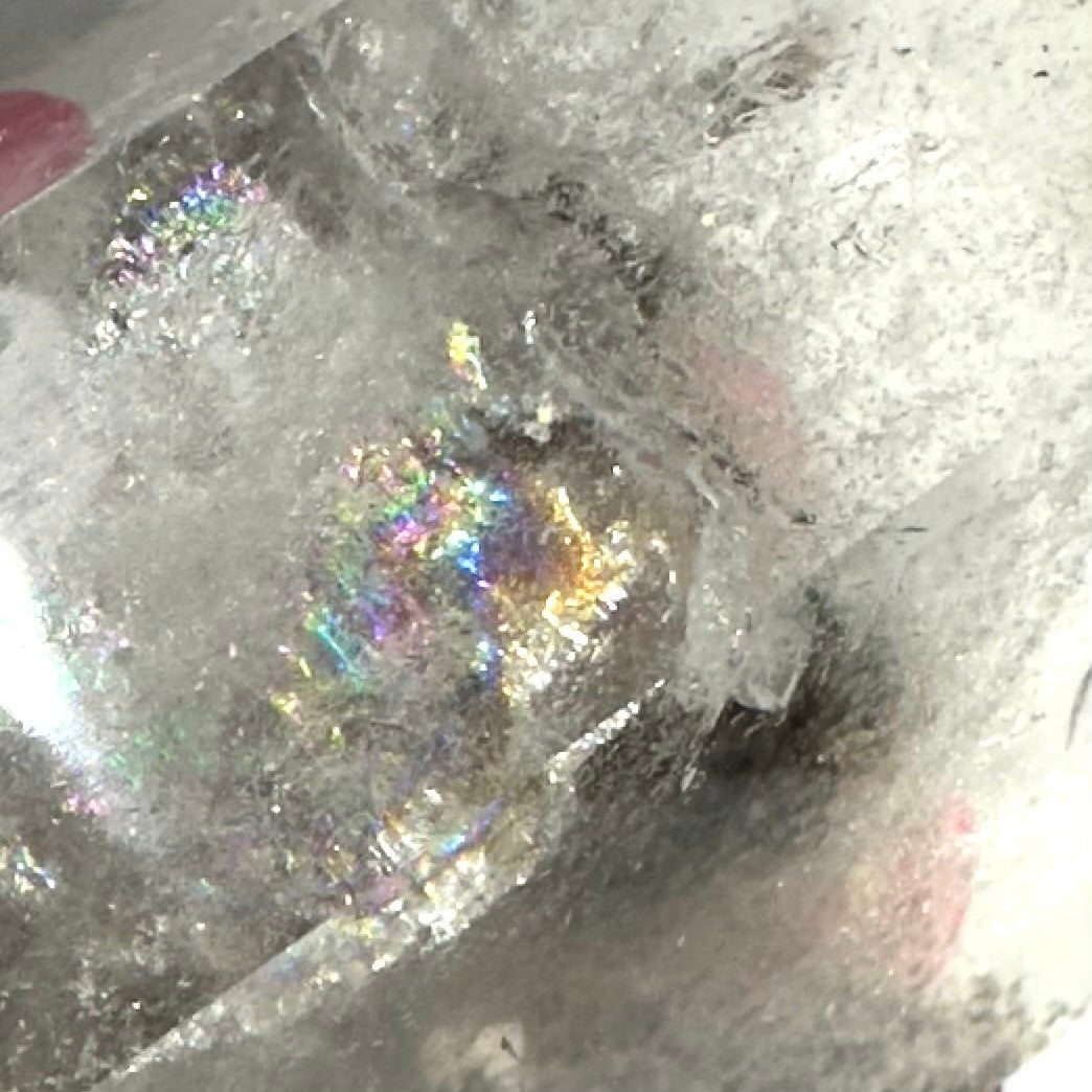 One of a Kind Garden Quartz with Rainbow Inclusions Stone Tower-2 3/4 x 1 3/4"