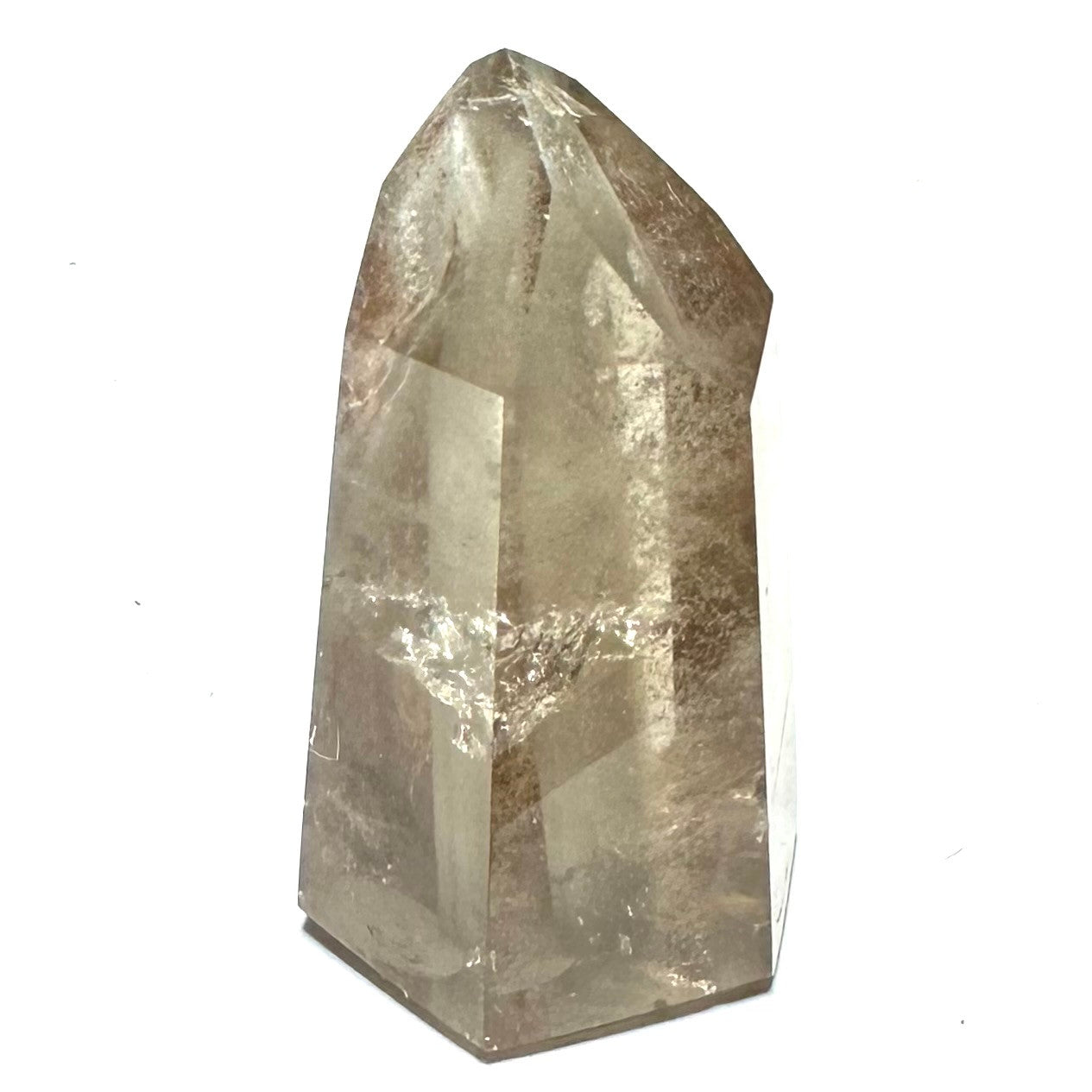 One of a Kind Phantom Smokey Quartz Crystal with Rainbow Inclusions Tower-1 3/4 x 1 1/4"