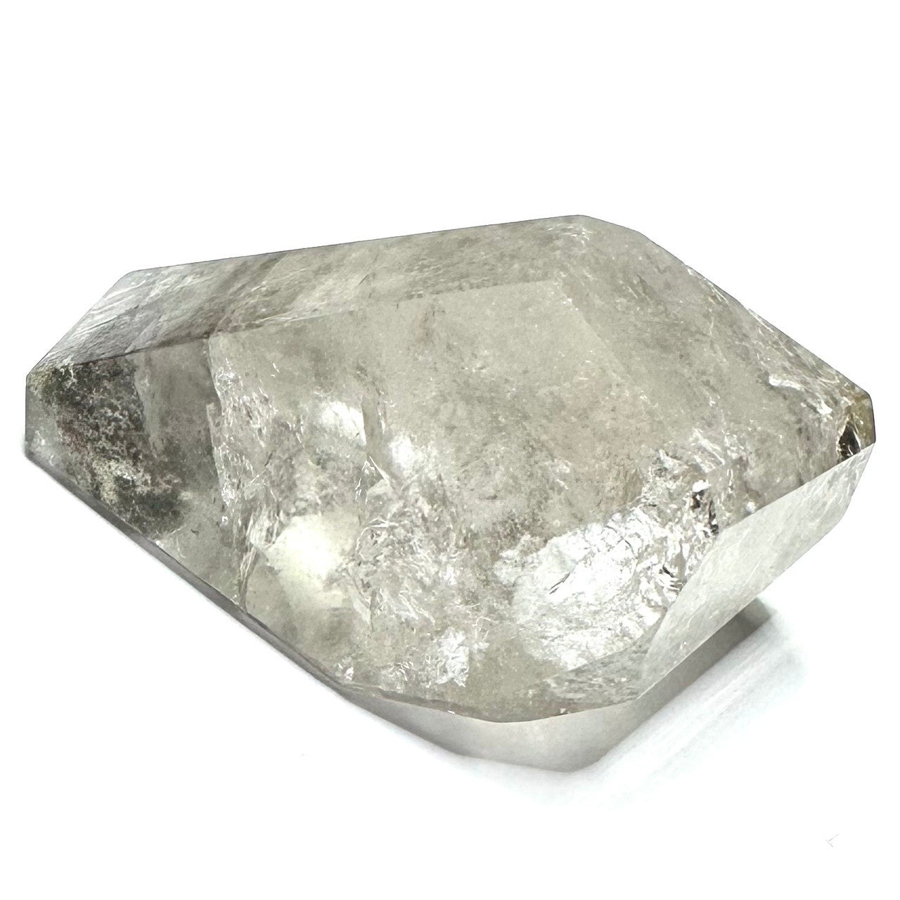 One of a Kind Garden Quartz with Rainbow Inclusions Freeform Stone-2 3/4 x 1 1/4"