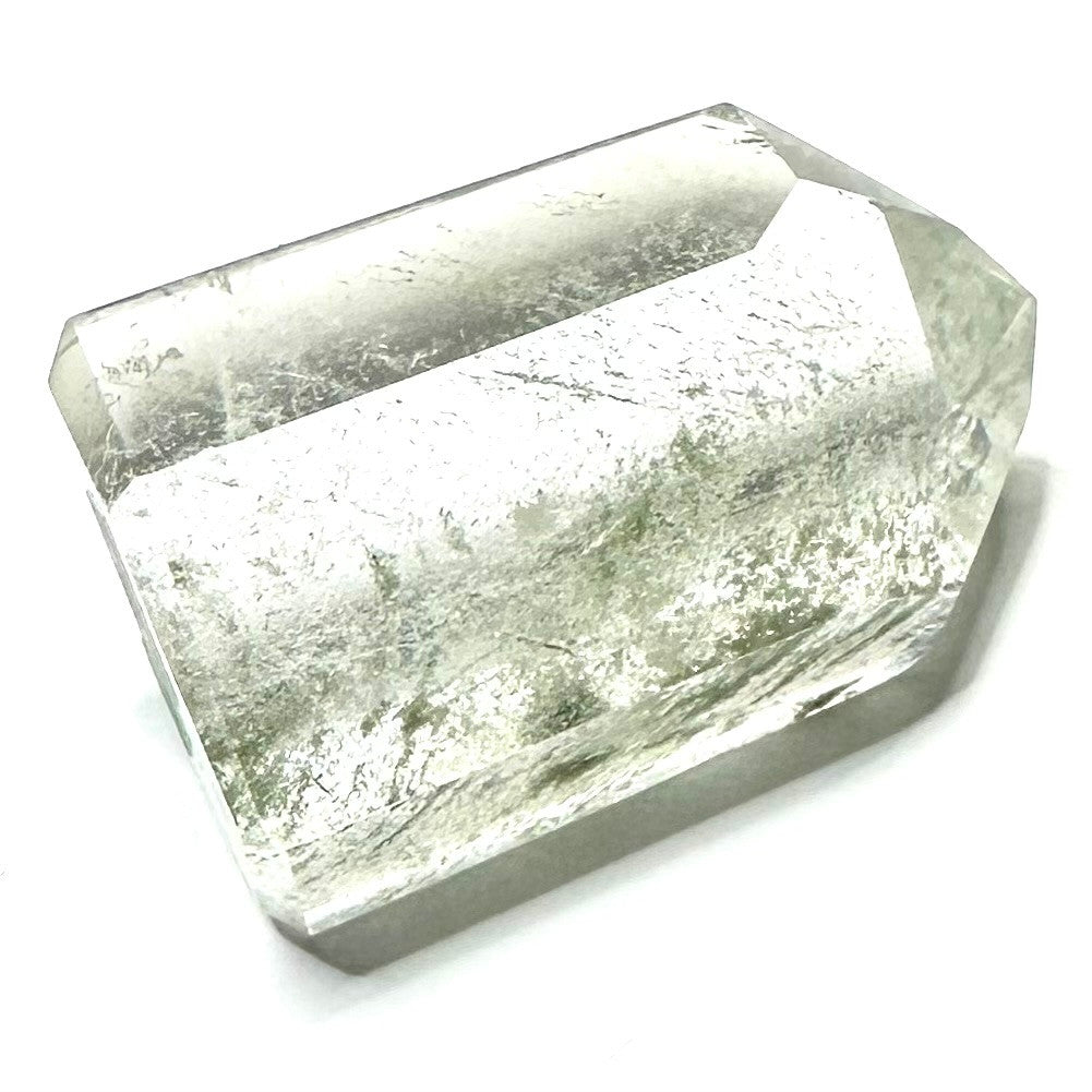 One of a Kind Green Lodolite with Phantoms and Rainbow Inclusions Tower Stone-1 3/4 x 1" (NC5732)