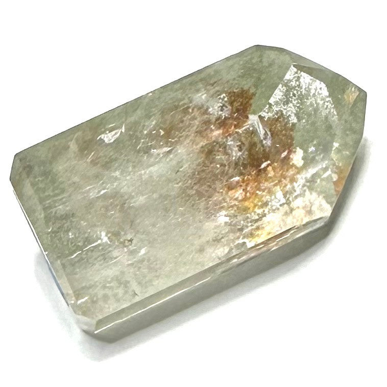 One of a Kind Green Lodolite with Phantoms and Rainbow Inclusions Tower Stone-1 1/2 x 3/4" (NC5733)