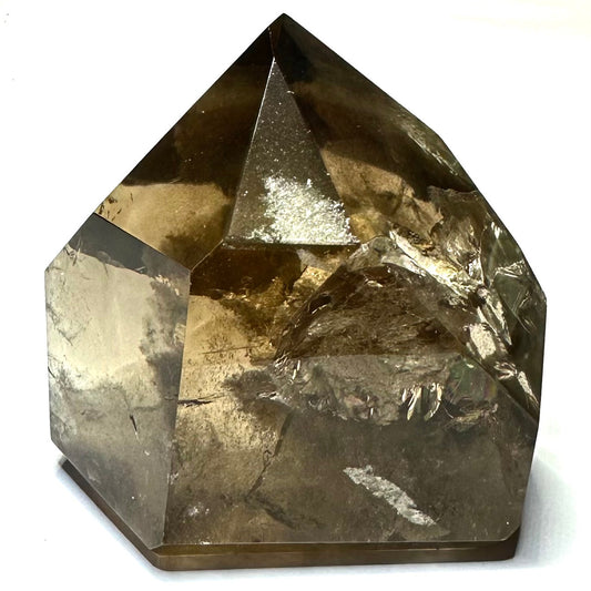 Smokey Garden Quartz with Rainbow Inclusions Stone Tower-3 x 3 1/4"