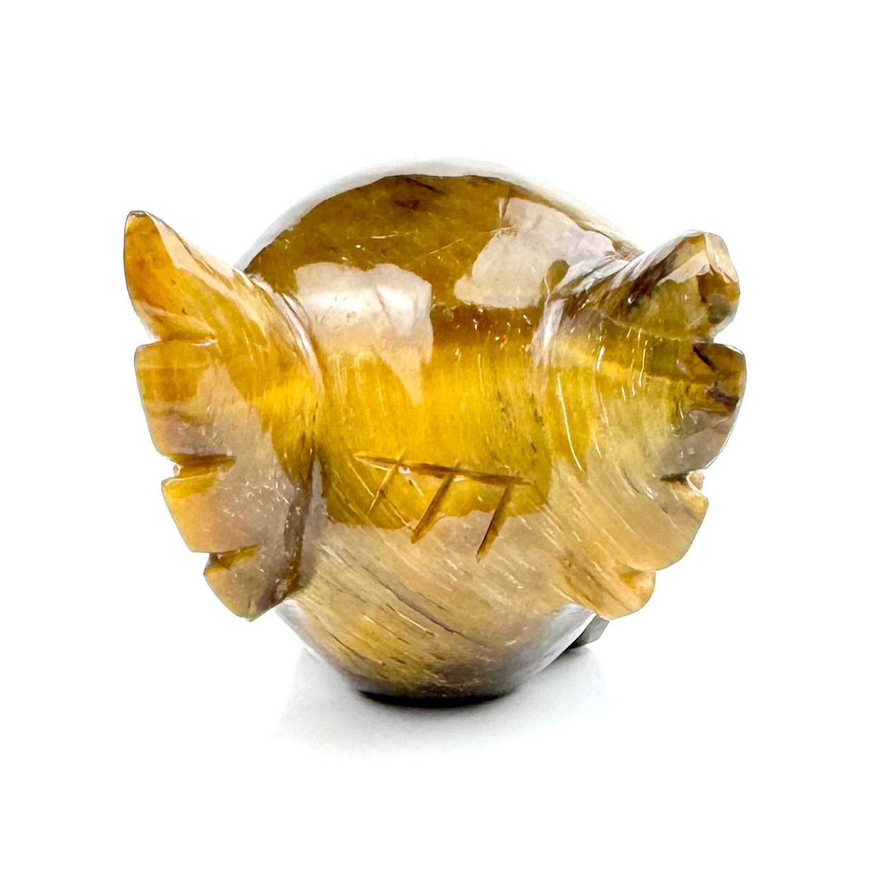 Master Carved Tiger's Eye Cosmic Angel #777 1 1/2" x 1 3/4" - NC7679