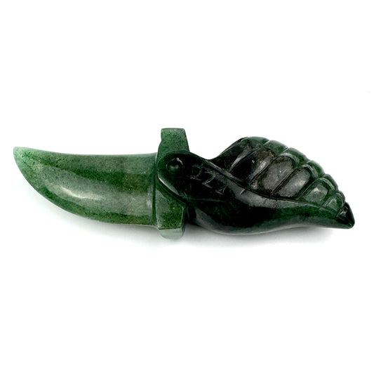 Master Carved Aventurine Angel #222 Cord Cutting Knife 5 1/2 x 1 3/4 x 1" NC7691