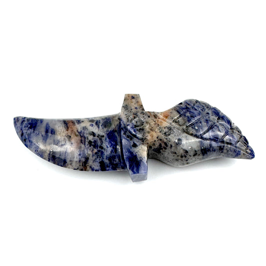 Master Carved Sodalite Angel #666 Cord Cutting Knife 5 x 1 3/4 x 3/4" NC7693