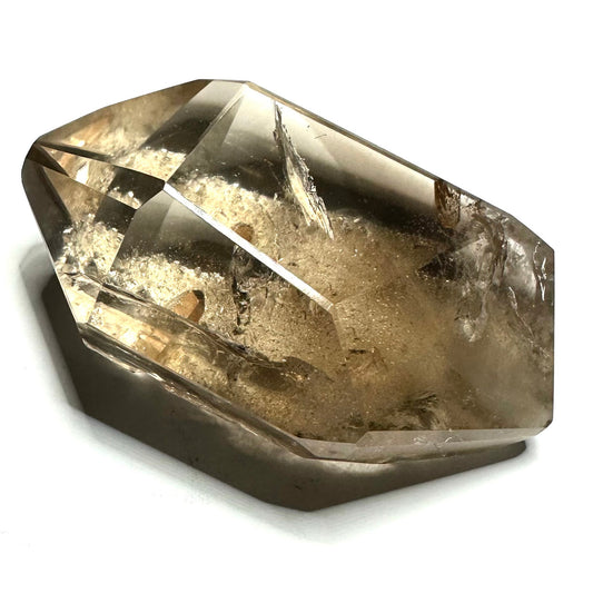 Smokey Garden Quartz with Rainbow Inclusions Freeform Stone-3 x 1 13/4"