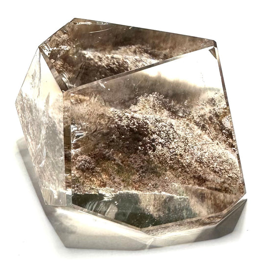 Lodolite Quartz with Rainbow Inclusions Freeform Stone-2 1/2 x 2"