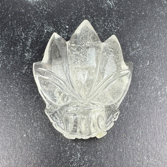 Master Carved Himalayan Quartz Angel #333 Dragon Skull 1 3/4 x 2 x 3/4" NC7700