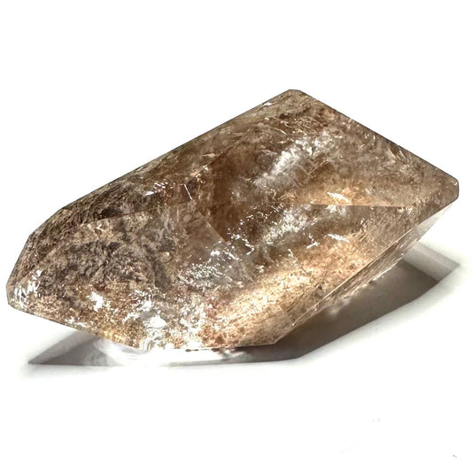 Polished Lodolite Quartz with Rainbow Inclusions Freeform Stone-3 1/4 x 2"-NC7142