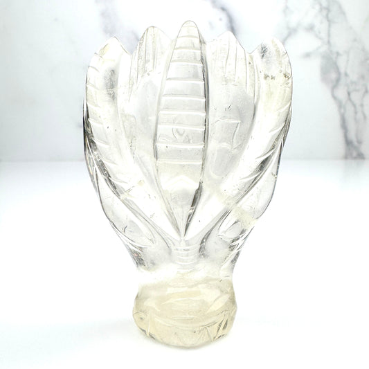 Lemurian Quartz Angel Dragon Skull #555 2 1/4x 3 1/4 x 1 1/4" - NC7652