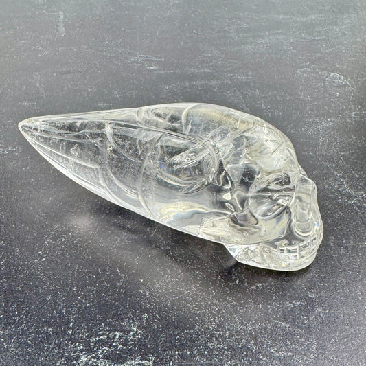 Master Carved Lemurian CrystalTraveler Angel Skull 1 1/2 x 4 1/2" NC7653