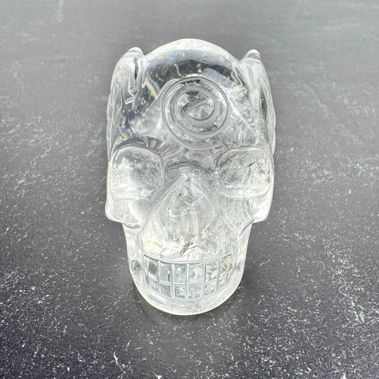Master Carved Lemurian Quartz Angel #999 Skull 1 1/4 x 2 x 1 3/4" NC7647