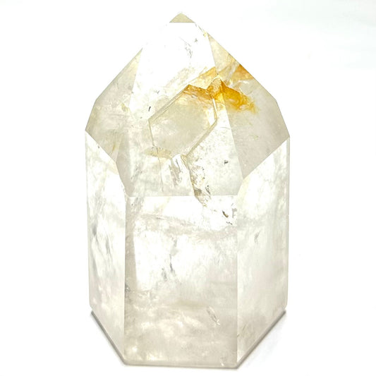 One of a Kind Manifestation Golden Healer with Rainbow Inclusions Stone Tower-3 3/4 x 2 1/2"-NC7166