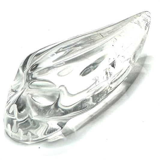 RARE-Vanderlei Barreto Carved Quartz Crystal Traveler Skulls-1 3/4 x 3/4" Avg.-NC7187