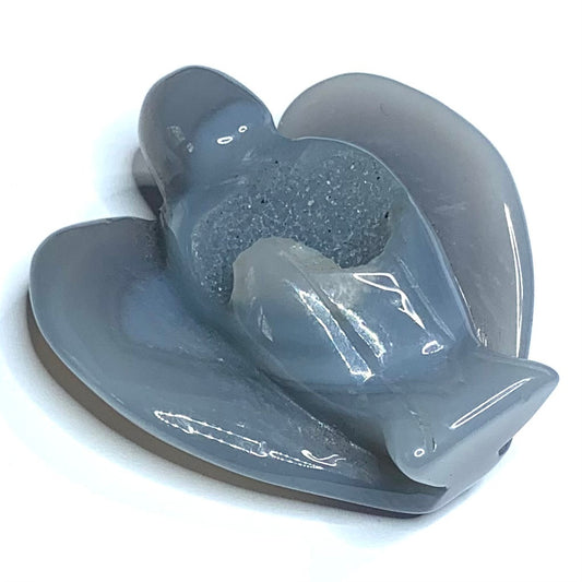 One of a Kind Agate Druzy Angel Stone-1 3/4 x 2" (NC4421)