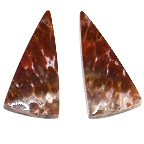 One of a Kind Plume Agate Pendant/Earring Pair-30 x 15mm (SP5844)