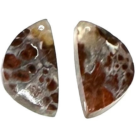 One of a Kind Plume Agate Earring/Pendant Pair-20 x 11mm (SP5849)