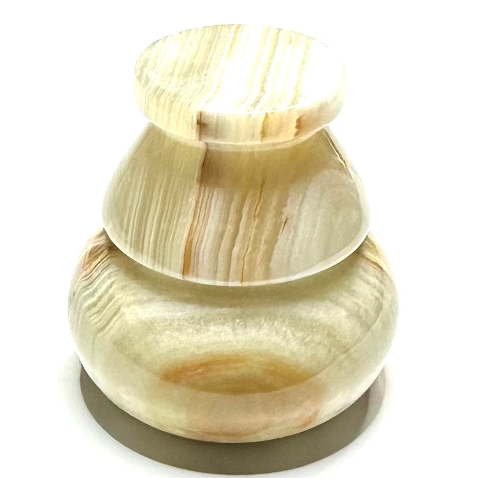 One of a Kind Carved Onyx Jar-2 x 1 1/4" (NC5862)