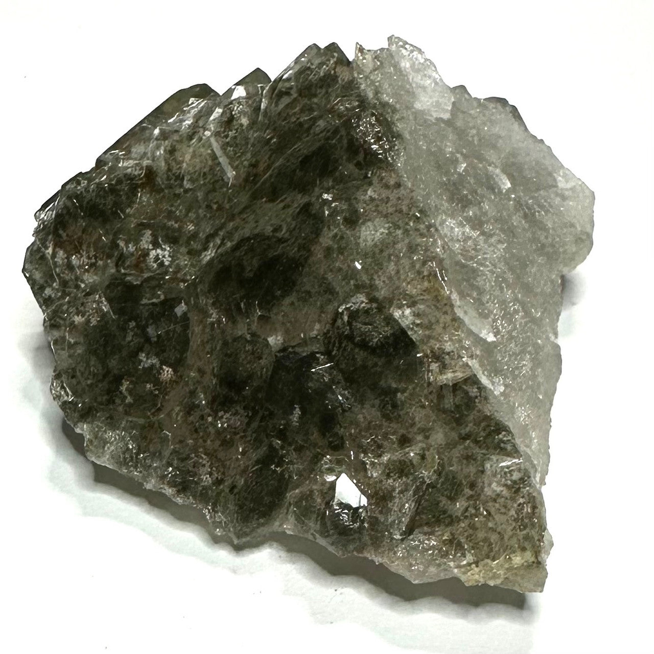 Lodolite Quartz with Rainbow Inclusions Cluster-2 1/4 x 2 1/4"-NC7196