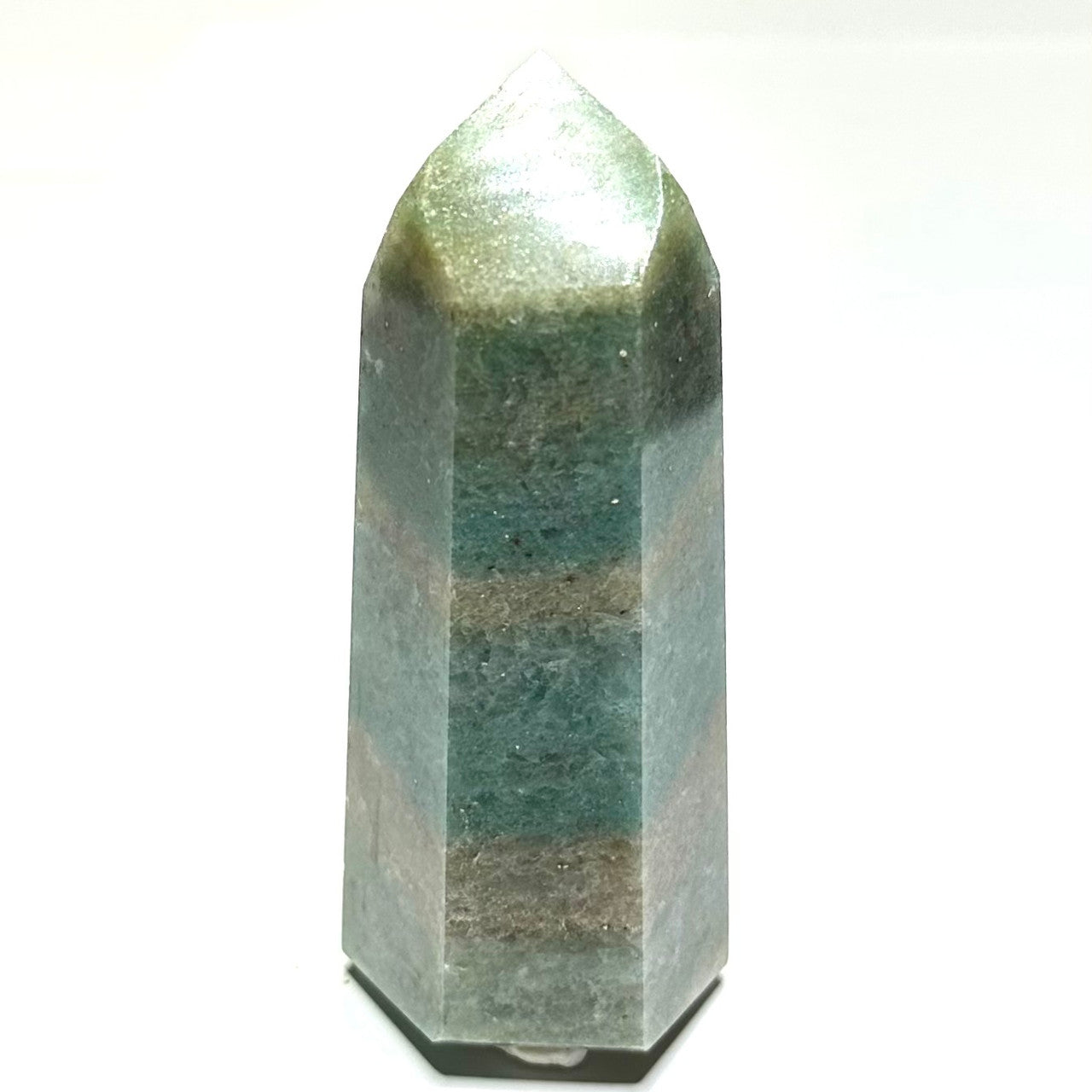 One of a Kind Green Aventurine with Mica Tower Stone-3 1/2 x 1 1/2" (NC5886)