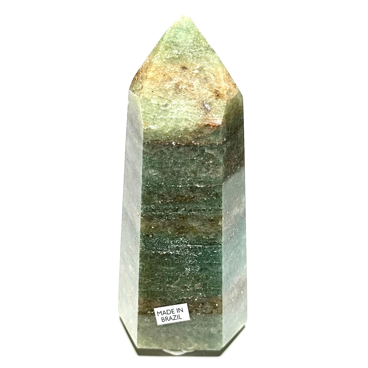 One of a Kind Green Aventurine with Mica Tower Stone-3 3/4 x 1 3/4"-NC5889
