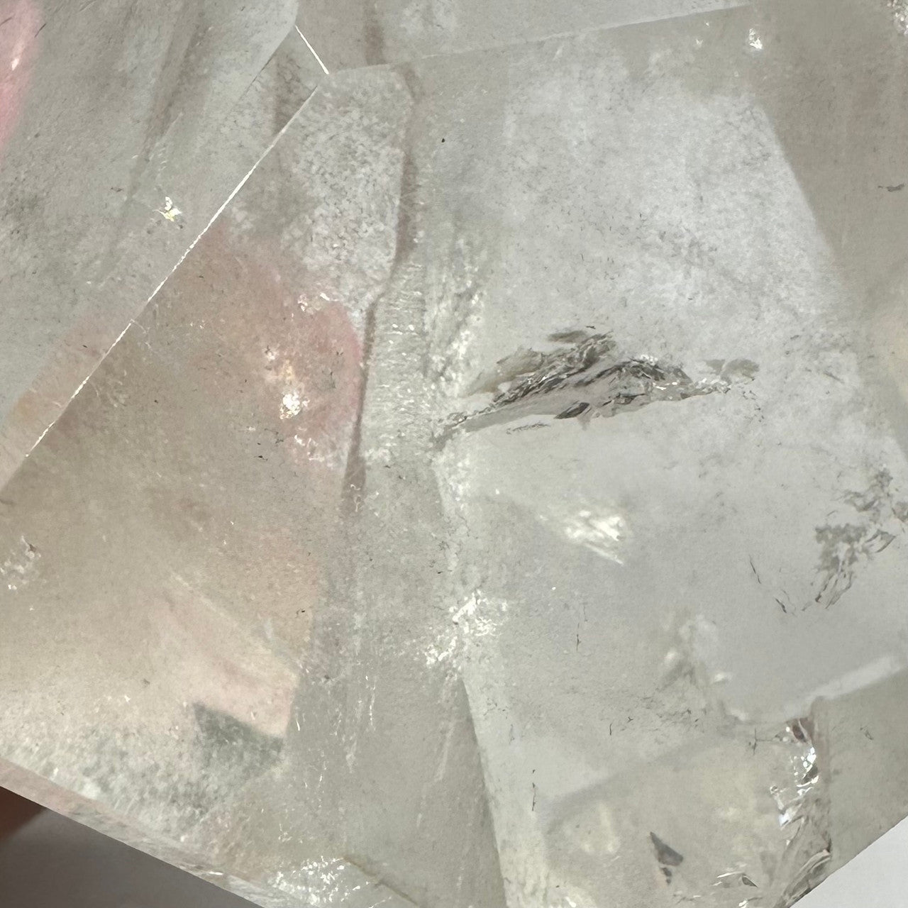 One of a Kind Manifestation Quartz Crystal with Rainbow Inclusions Tower Stone-2 x 2 1/4"-NC7215