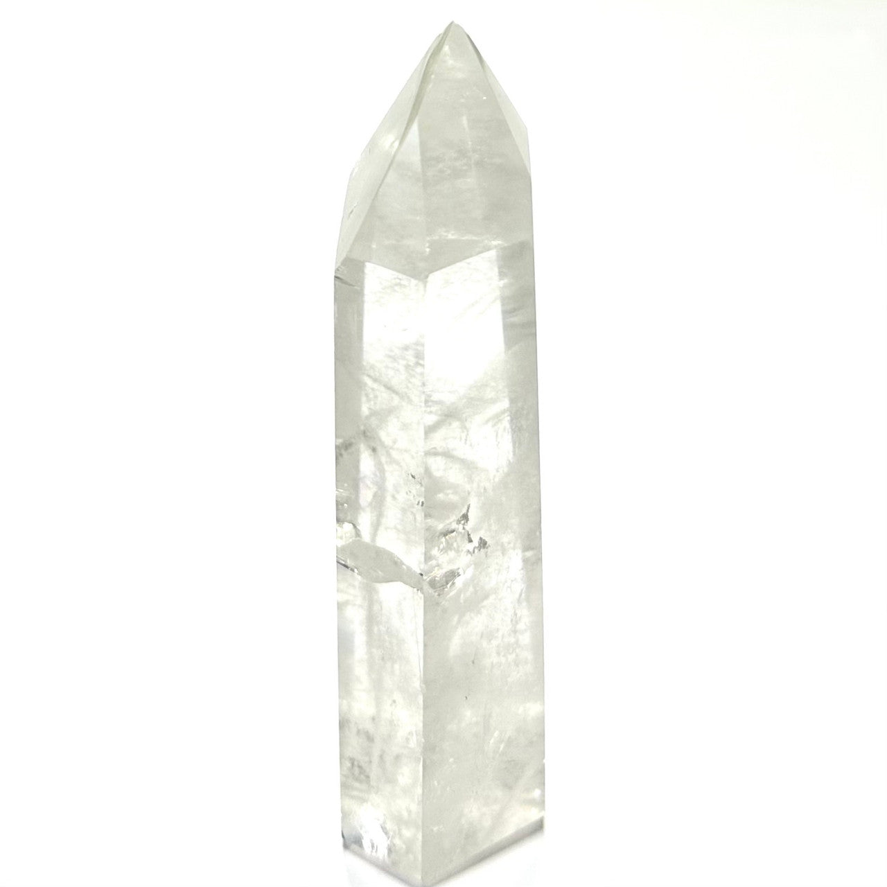 One of a Kind Quartz Crystal with Rainbow Inclusions Stone Tower-4 1/2 x 2"-NC7218