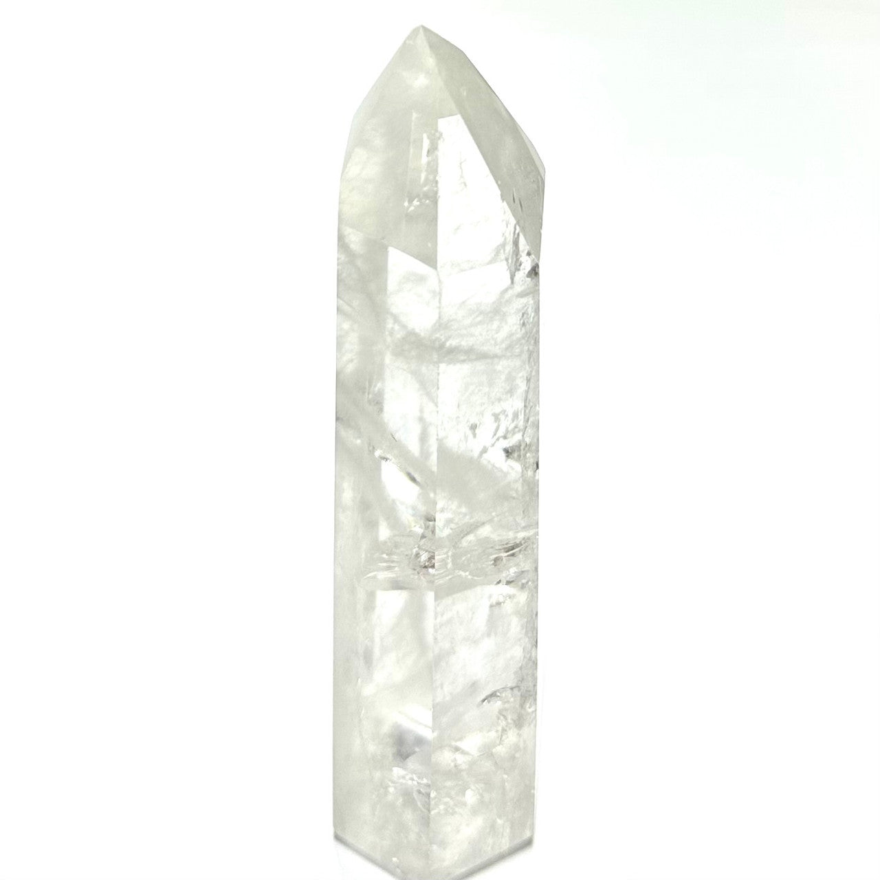 One of a Kind Quartz Crystal with Rainbow Inclusions Stone Tower-4 1/2 x 2"-NC7218